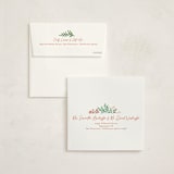 "Wreath Greens" - Holiday Ornament Cards in Evergreen by Alethea and Ruth - FREE Recipient Addressing