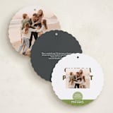 "Minted Custom" - Holiday Ornament Cards in Charcoal by Minted Custom - Back of Card Options
