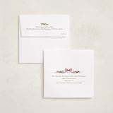 "Garland Border" - Foil-Pressed Holiday Photo Mount Cards in Mint by Alethea and Ruth - FREE Recipient Addressing