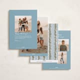 "Garland Frame" - Foil-Pressed Holiday Photo Mount Cards in Frost by Leah Bisch - Back of Card Options