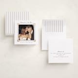 "Album View" - Foil-Pressed Holiday Photo Mount Cards in Snow by Everett Paper Goods - Assembled