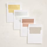 "Christmas Keepsake" - Foil-Pressed Holiday Photo Mount Cards in Pine by Robert and Stella - Envelope Liner Options