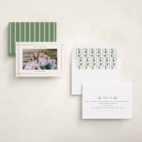 "Kensington" - Foil-Pressed Holiday Photo Mount Cards in Snow by Robert and Stella - Assembled