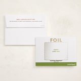 "Portrait Custom" - Foil-Pressed Holiday Photo Mount Cards in Charcoal by Minted Custom - Card with Envelope