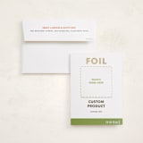 "Portrait Custom" - Foil-Pressed Holiday Photo Mount Cards in Charcoal by Minted Custom - Card with Envelope