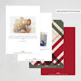 "Plaid Suit Holiday" - Party Invitations in Berry by Chris Griffith - Back of Card Options
