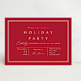 "Hampton Frame" - Party Invitations in Poinsettia by Amy Kross - Front