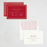 "Hampton Frame" - Party Invitations in Poinsettia by Amy Kross - Assembled