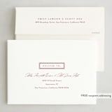 "Hampton Frame" - Party Invitations in Poinsettia by Amy Kross - FREE Recipient Addressing