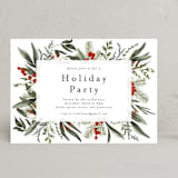 "Holiday Botanical" - Party Invitations in Holly Berry by Susan Moyal - Front