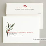 "Holiday Botanical" - Party Invitations in Holly Berry by Susan Moyal - FREE Recipient Addressing