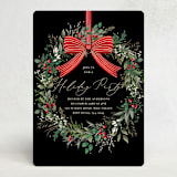 "Festive Holiday" - Party Invitations in Holly Berry by Susan Moyal - Front