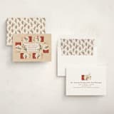 "Around the Table" - Party Invitations in Holly Berry by Jamie Alexander - Assembled