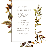 "Provincial Feast" - Party Invitations in Caramel by Erin Hodges - Detail