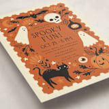 "Spooky Fun" - Party Invitations in Pumpkin by Kiersten Garner - Detail