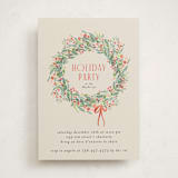 "holiday wreath" - Party Invitations in Chardonnay by Lori Wemple - Front