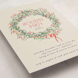 "holiday wreath" - Party Invitations in Chardonnay by Lori Wemple - Detail
