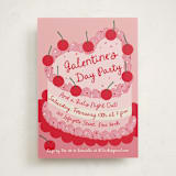 "Heart Cake" - Party Invitations in Cherry by Jennifer Lew - Front