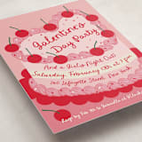 "Heart Cake" - Party Invitations in Cherry by Jennifer Lew - Detail