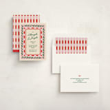 "Mingle and Jingle" - Party Invitations in Peppermint by Pati Cascino - Assembled