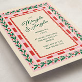 "Mingle and Jingle" - Party Invitations in Peppermint by Pati Cascino - Detail