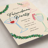 "Friendmas Party" - Party Invitations in Wreath by Pati Cascino - Detail