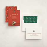 "Cocktails and Canapés" - Party Invitations in Poppy Red by Becky Nimoy - Assembled