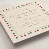 "Christmas Lights" - Party Invitations in Chardonnay by Sherley Ferreira - Detail