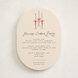 "Candles" - Party Invitations in Cranberry by Jenna Holcomb - Front