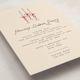 "Candles" - Party Invitations in Cranberry by Jenna Holcomb - Detail