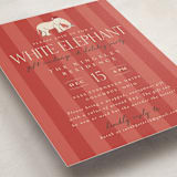 "White Elephant" - Party Invitations in Santa Hat by Heather Schertzer - Detail