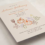 "Autumn Evenings" - Party Invitations in Pumpkin Spice by Cass Loh - Detail
