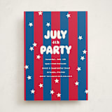 "Party in the USA" - Party Invitations in Crimson by Baumbirdy - Front