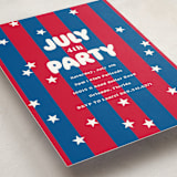 "Party in the USA" - Party Invitations in Crimson by Baumbirdy - Detail