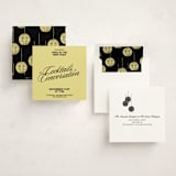 "Cocktails and Convos" - Party Invitations in Butter by Inkblot Design - Assembled