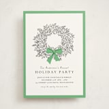 "Wreath With Bow" - Party Invitations in Greenery by mo kelley - Front
