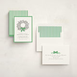 "Wreath With Bow" - Party Invitations in Greenery by mo kelley - Assembled