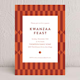 "Kente Cloth" - Party Invitations in Scarlet by Anelle Mostert - Front