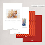 "Kente Cloth" - Party Invitations in Scarlet by Anelle Mostert - Back of Card Options
