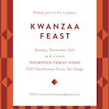 "Kente Cloth" - Party Invitations in Scarlet by Anelle Mostert - Detail