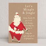 "Santa Flaus" - Party Invitations in Kraft by Baumbirdy - Front