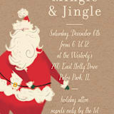 "Santa Flaus" - Party Invitations in Kraft by Baumbirdy - Detail