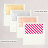 "Modern Display" - Party Invitations in Gumdrop by Corinne Malesic - Envelope Liner Options