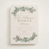 "Merry and Happy" - Party Invitations in Toffee by Ashlee Townsend - Front