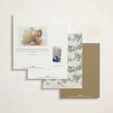 "Merry and Happy" - Party Invitations in Toffee by Ashlee Townsend - Back of Card Options