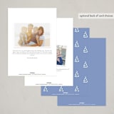 "Little Trees" - Party Invitations in Provincial Blue by Corinne Malesic - Back of Card Options