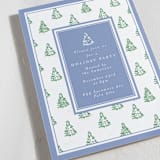 "Little Trees" - Party Invitations in Provincial Blue by Corinne Malesic - Detail