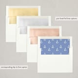 "Little Trees" - Party Invitations in Provincial Blue by Corinne Malesic - Envelope Liner Options