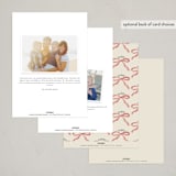 "Ribbon Stripe Holiday" - Party Invitations in Candy Apple by Chris Griffith - Back of Card Options