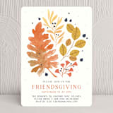 "Rustic Friendsgiving" - Party Invitations in Tangerine by Paper Raven Co. - Front